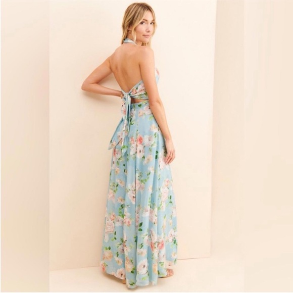 Yumi Kim Spencer blue floral Maxi Dress size medium - Picture 2 of 12